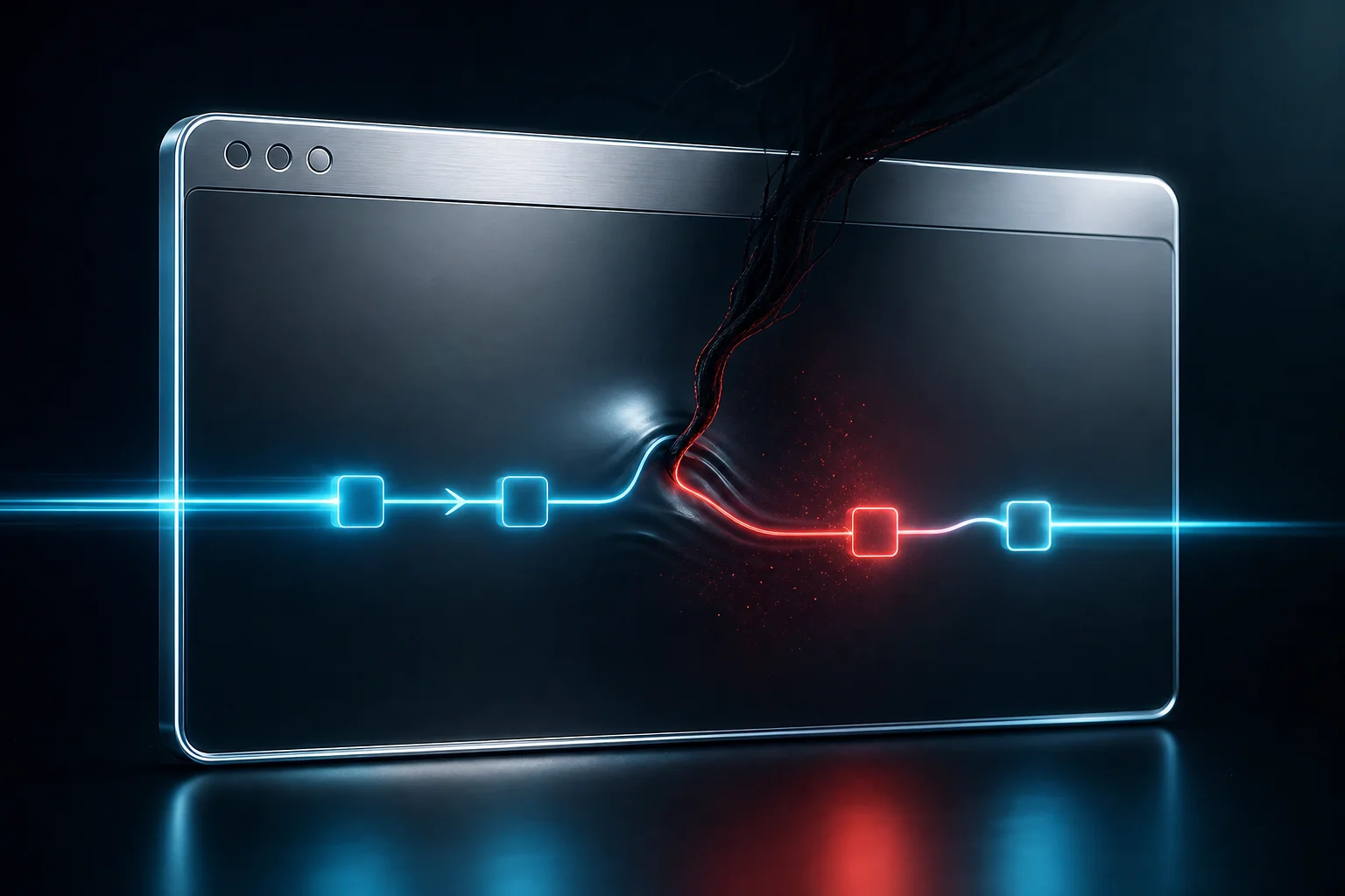 사용자 브라우저에서 실행되는 악성 JavaScript와 거래 화면